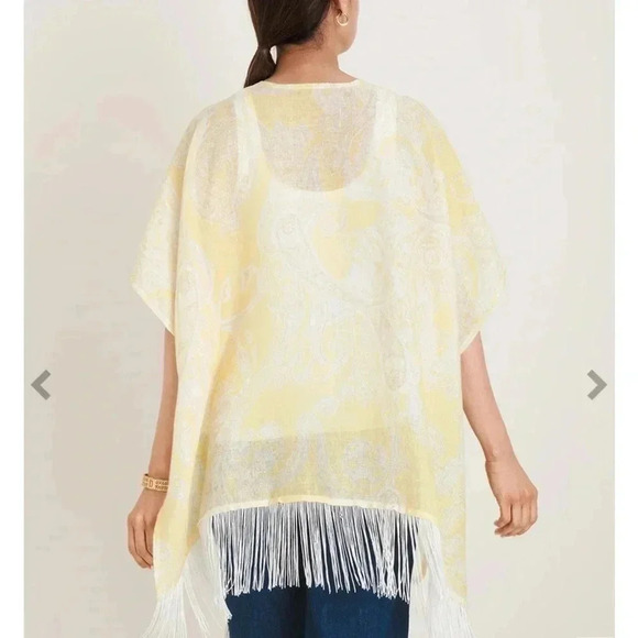 Chicos Linen Paisley Ruana Wrap - Picture 2 of 6